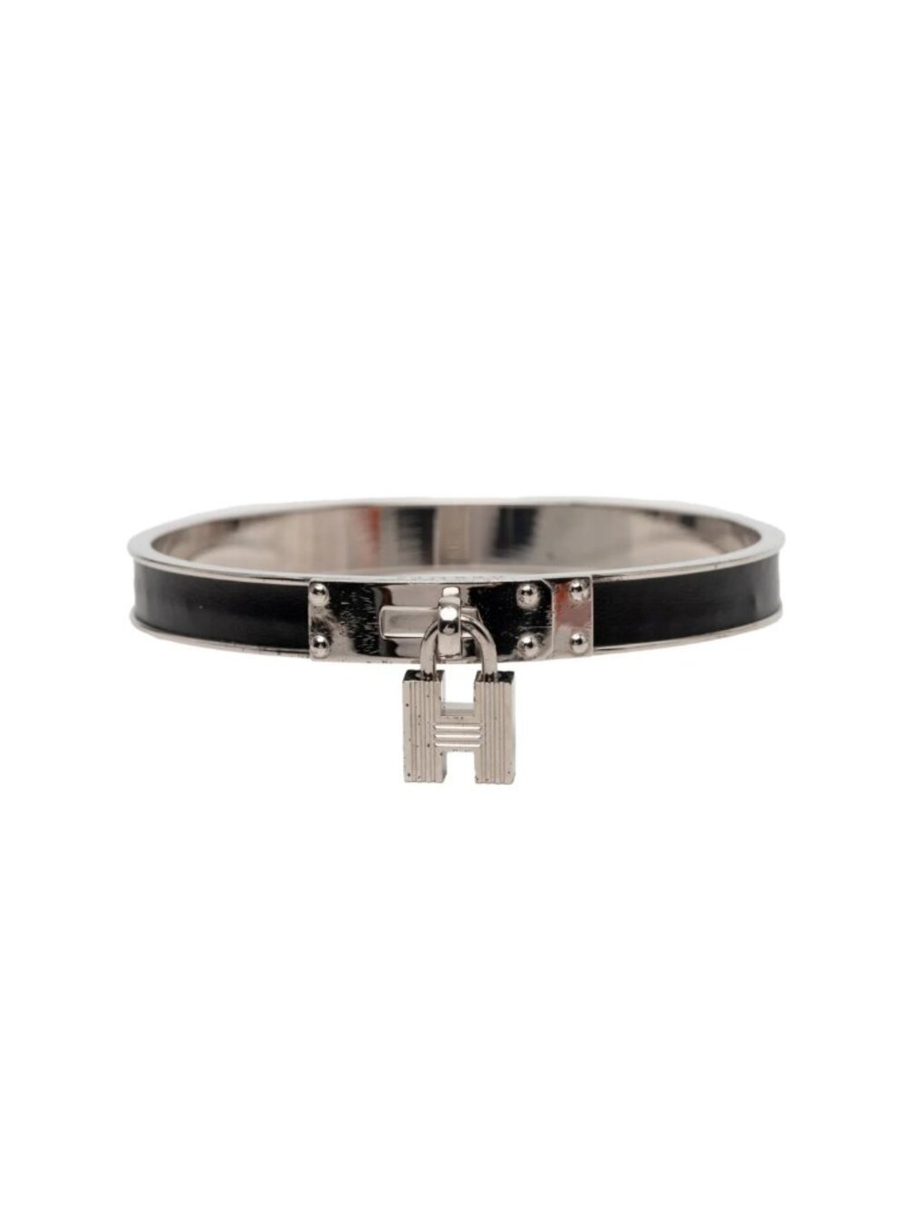 Hermès Leather Kelly Cadena Lock Bangle